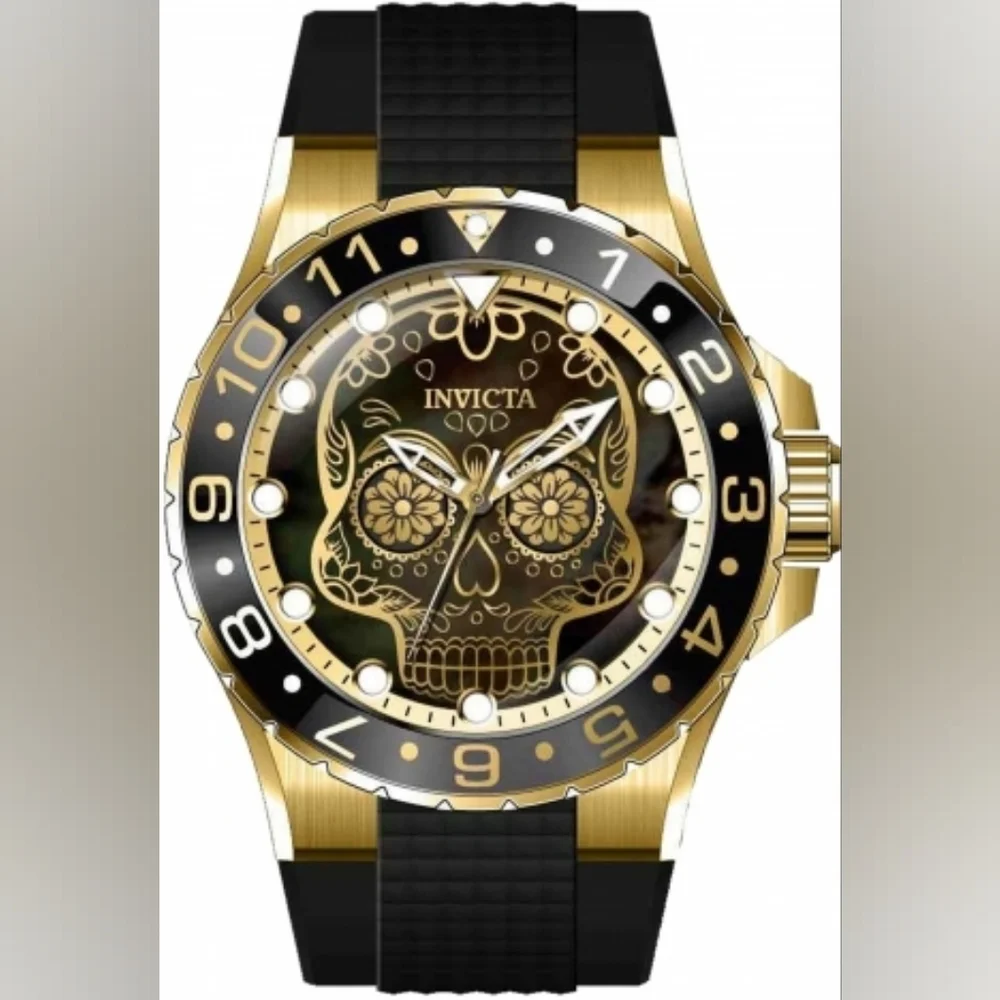 NEW NIB Invicta Pro Invicta Men's Aviator Dia De‎ Los Muertes Watch Quartz 36854